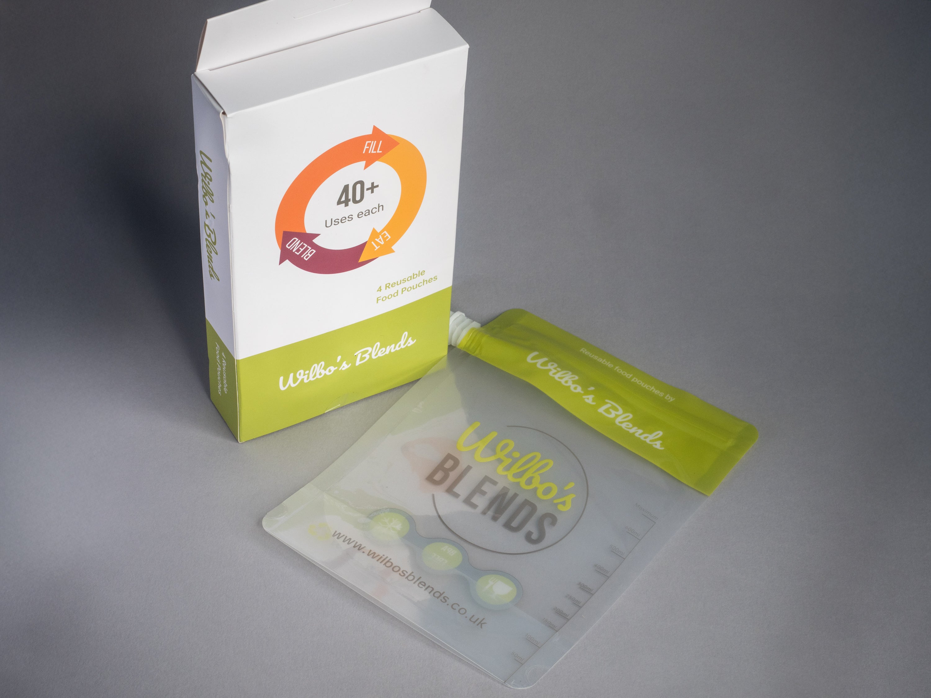 10 pack - 40 700ml reusable side spout pouches