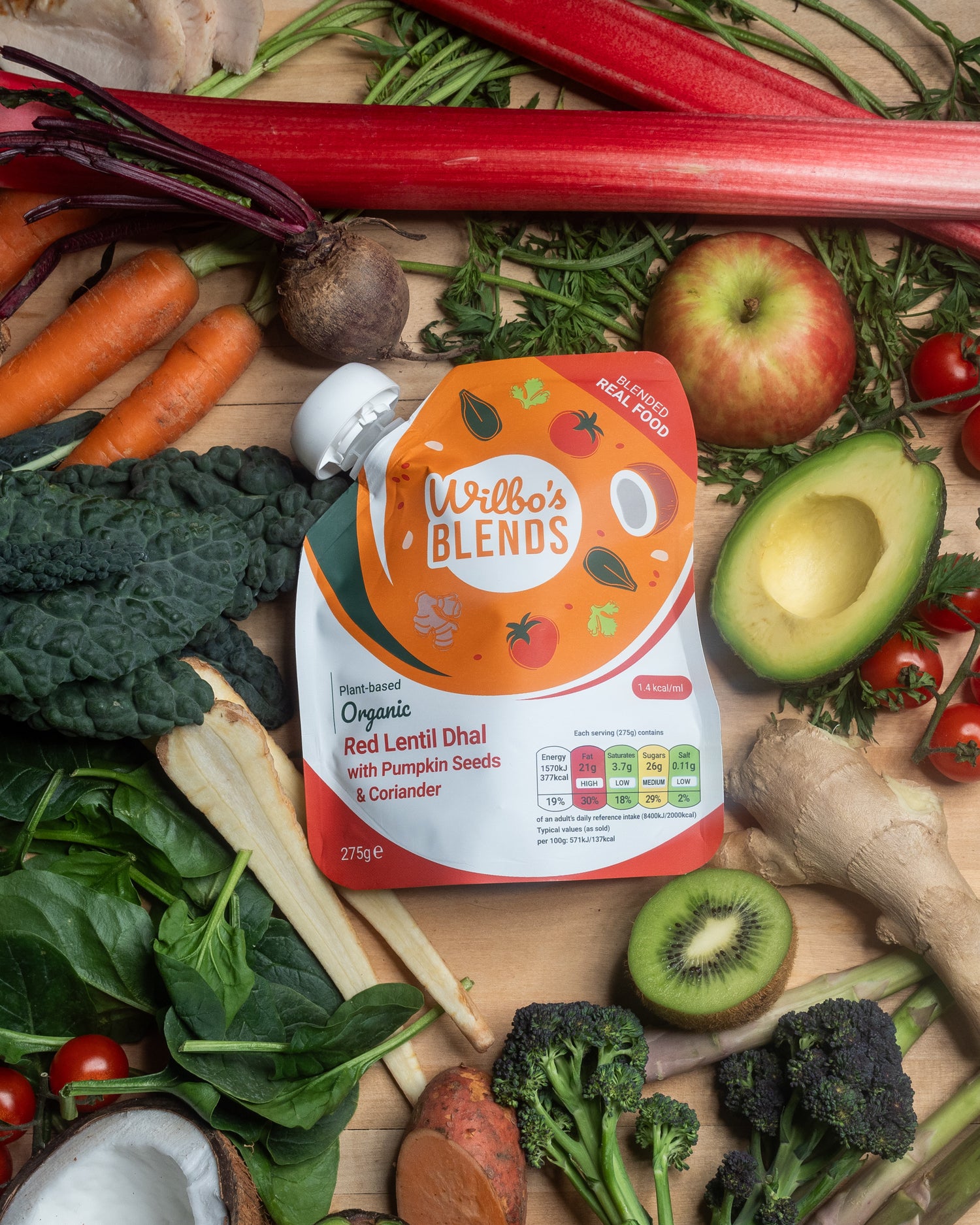 Organic Red Lentil Dhal with Pumpkin Seeds &amp; Coriander x 6